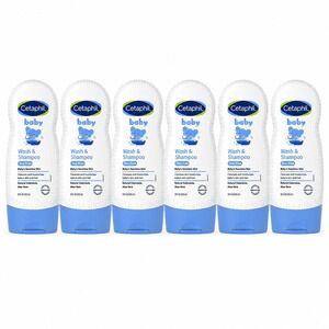 6 Pack Cetaphil Baby Wash & Shampoo with Natural Calendula Tear Free 7.8oz Each